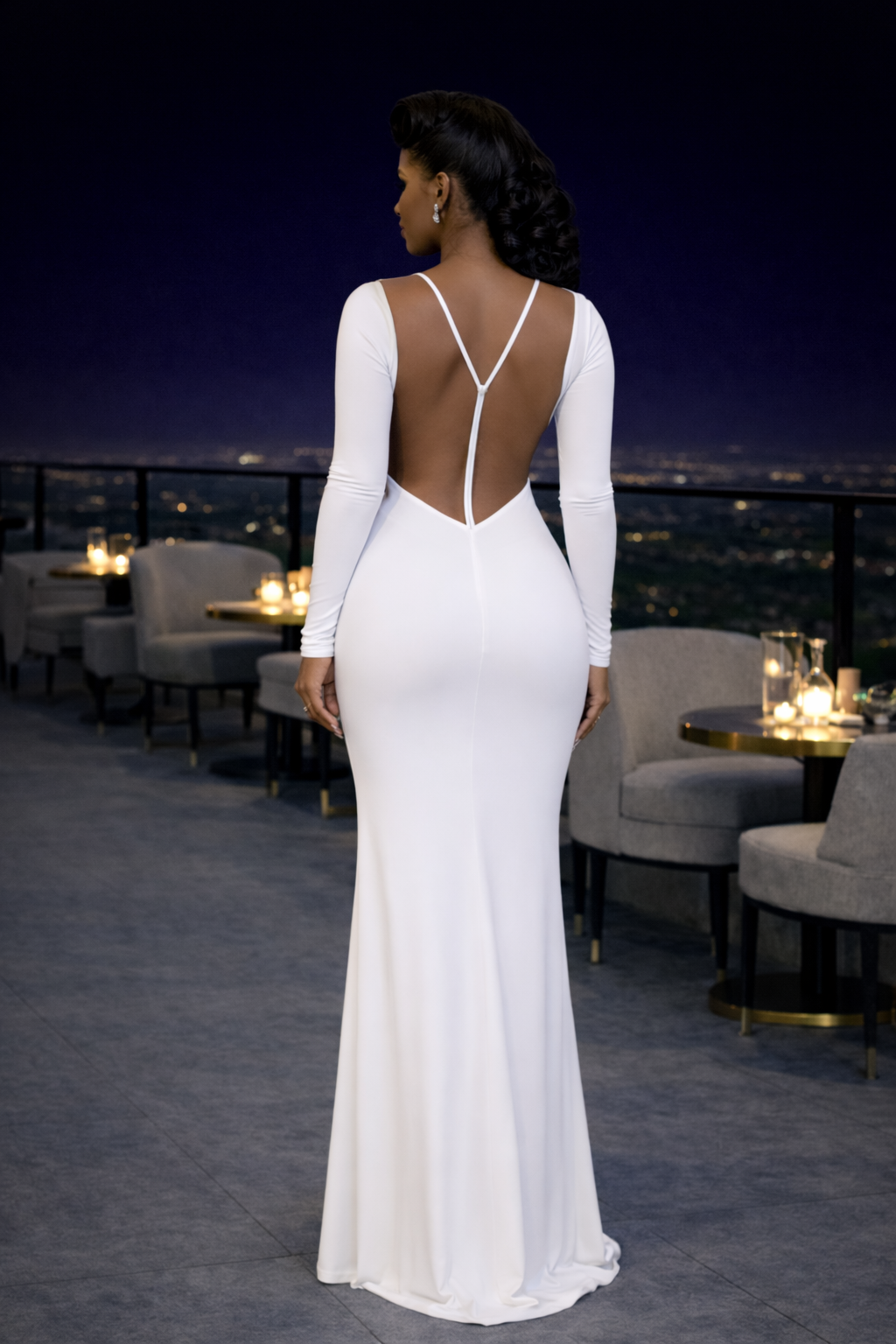 The Midnight Halo Gown