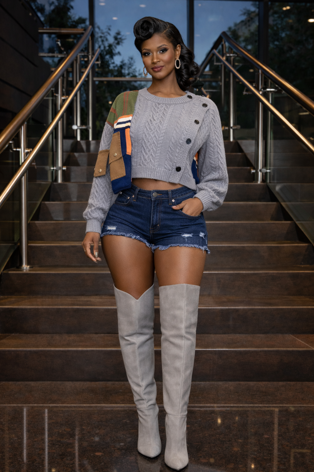 Grey Élan Knit