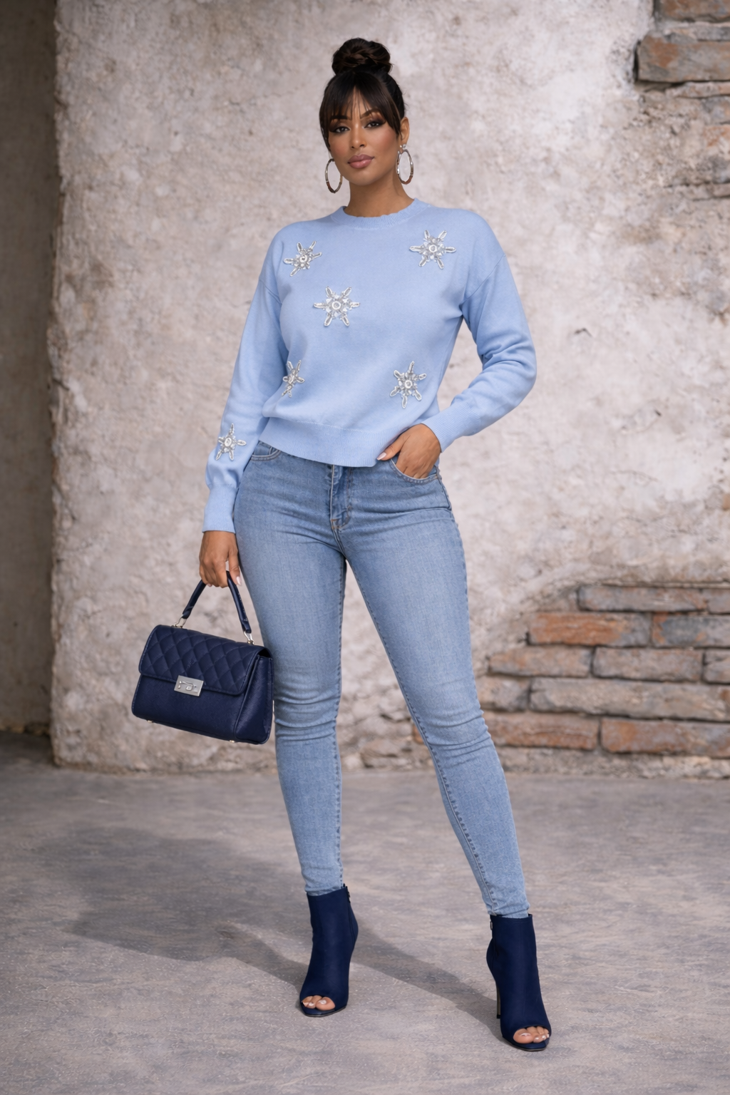 Snowflake Knit Sweater