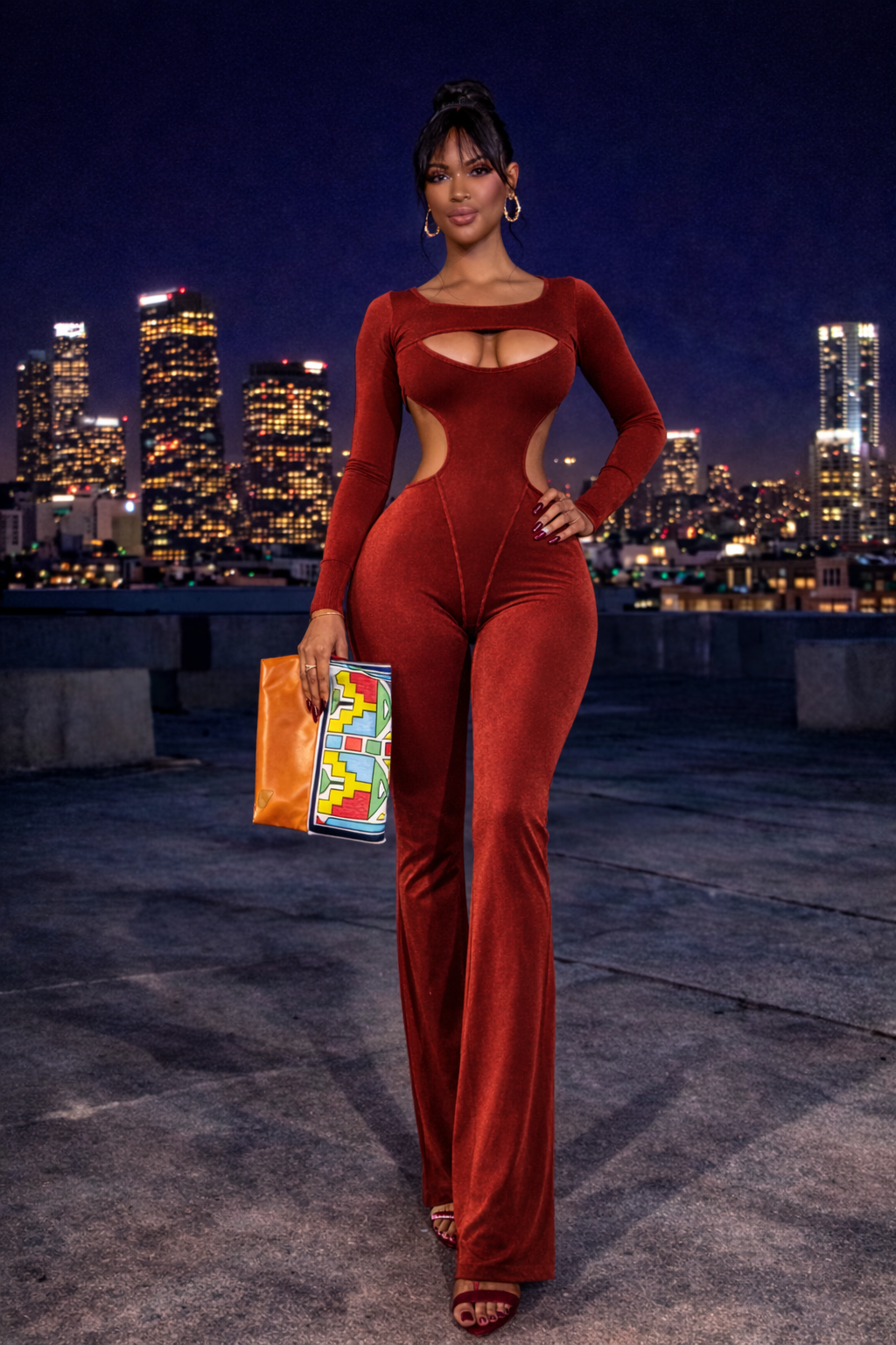 Wine Jumpsuit