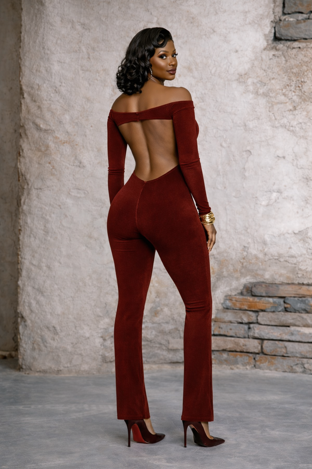 Wine Jumpsuit