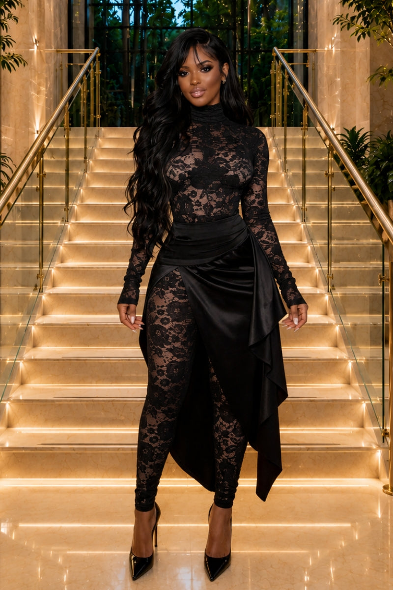 Midnight Seduction Lace Luxe Set